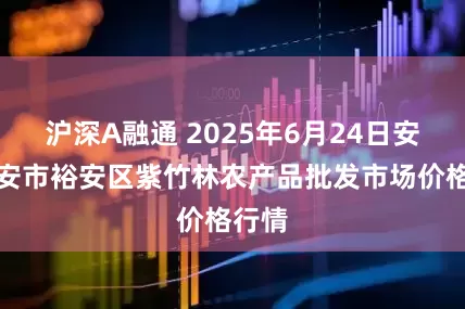 沪深A融通 2025年6月24日安徽六安市裕安区紫竹林农产品批发市场价格行情