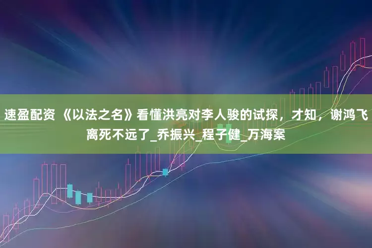 速盈配资 《以法之名》看懂洪亮对李人骏的试探，才知，谢鸿飞离死不远了_乔振兴_程子健_万海案