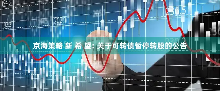 京海策略 新 希 望: 关于可转债暂停转股的公告